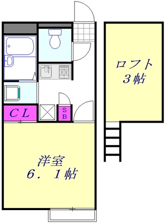 レオパレスマイルド桜町の物件間取画像